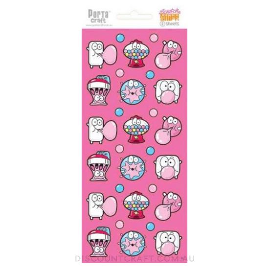 Scratch n Sniff Stickers Bubblegum Scented