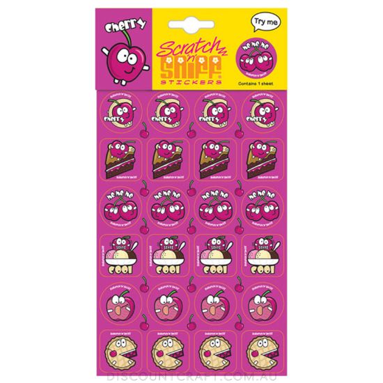 Scratch n Sniff Stickers Cherry Scented