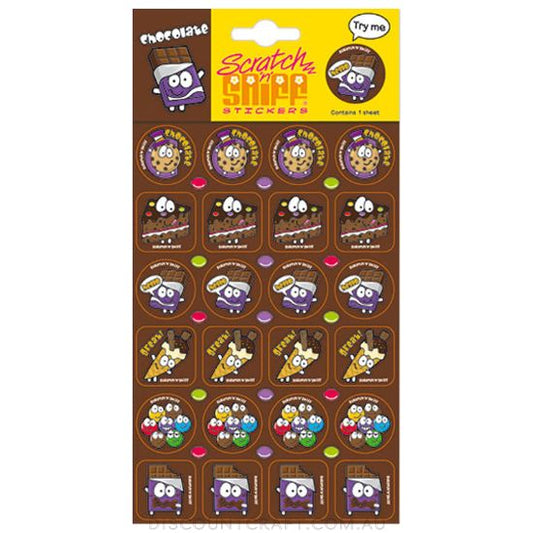 Scratch n Sniff Stickers Chocolate Scented
