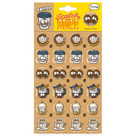 Scratch n Sniff Stickers Coffee Scented