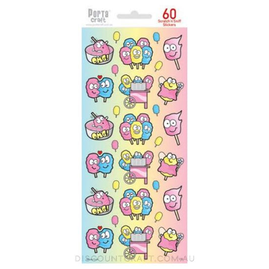 Scratch n Sniff Stickers Fairy Floss Scented