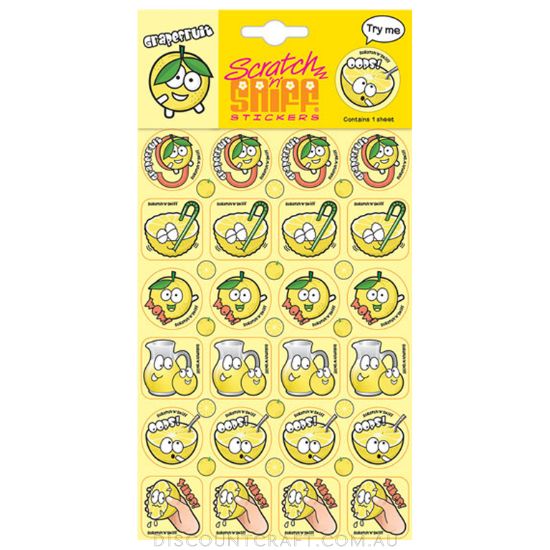 Scratch n Sniff Stickers Grapefruit Discount Craft