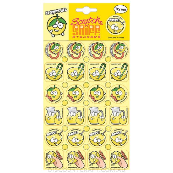 Scratch n Sniff Stickers Grapefruit Scented