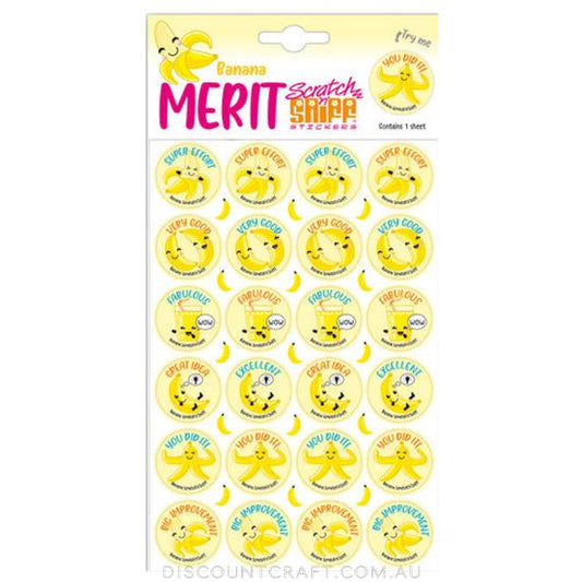 Scratch n Sniff Stickers Banana Scented