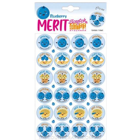 Scratch n Sniff Merit Stickers Blueberry Discount Craft