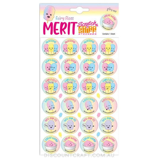 Scratch n Sniff Stickers Fairy Floss Scented