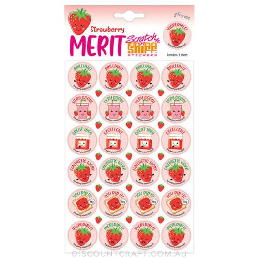 Scratch n Sniff Stickers Strawberry Scented