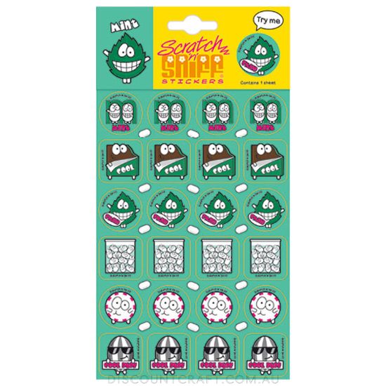 Scratch n Sniff Stickers Mint Scented