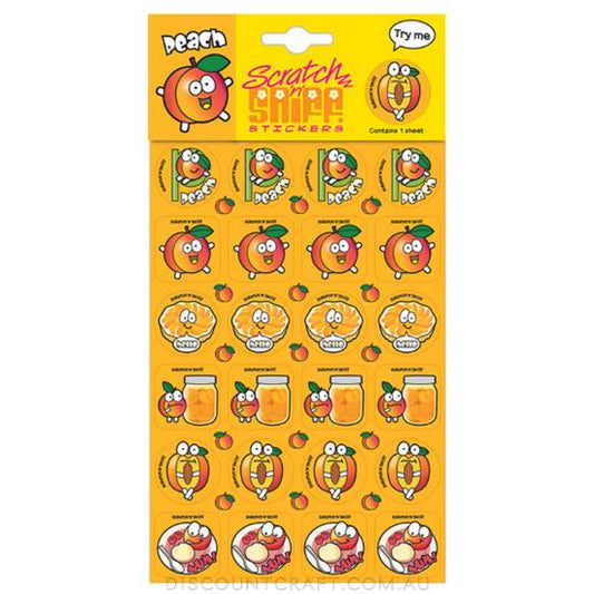 Scratch n Sniff Stickers Peach Scented