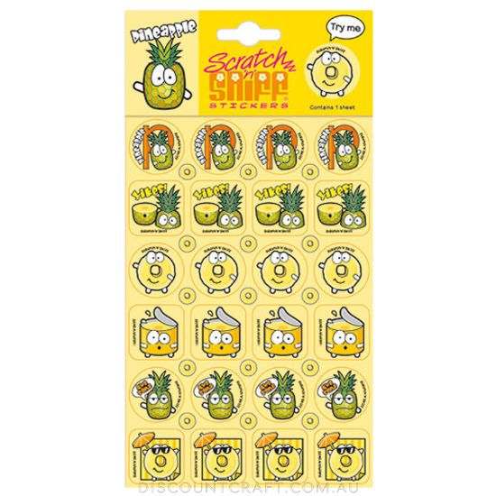 Scratch n Sniff Stickers Pineapple Scented