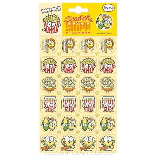 Scratch n Sniff Stickers Popcorn Scented