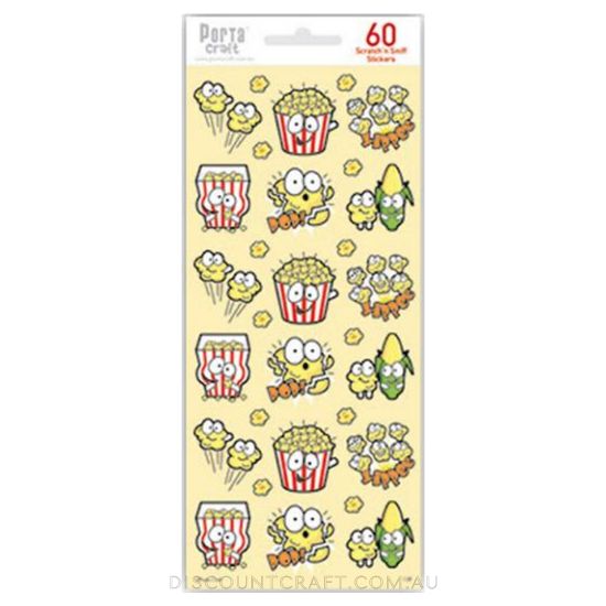 Scratch n Sniff Stickers Popcorn Scented