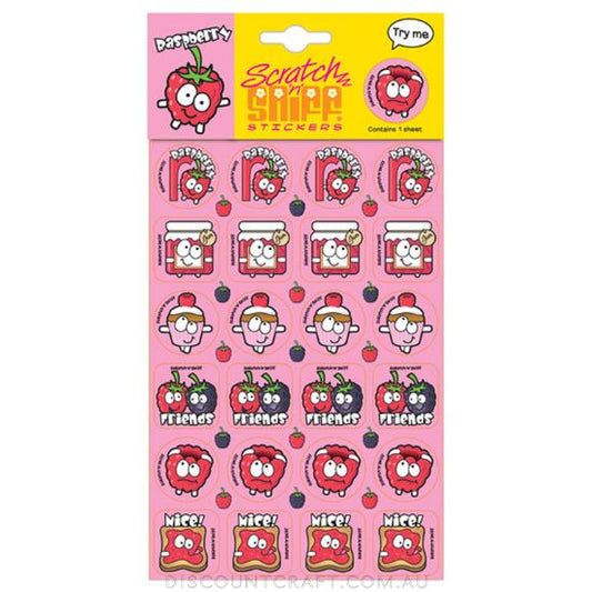 Scratch n Sniff Stickers Raspberry Scented