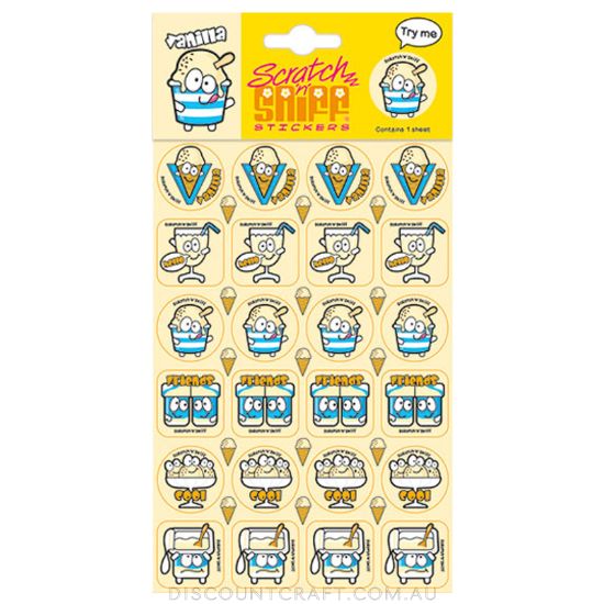 Scratch n Sniff Stickers Vanilla Scented