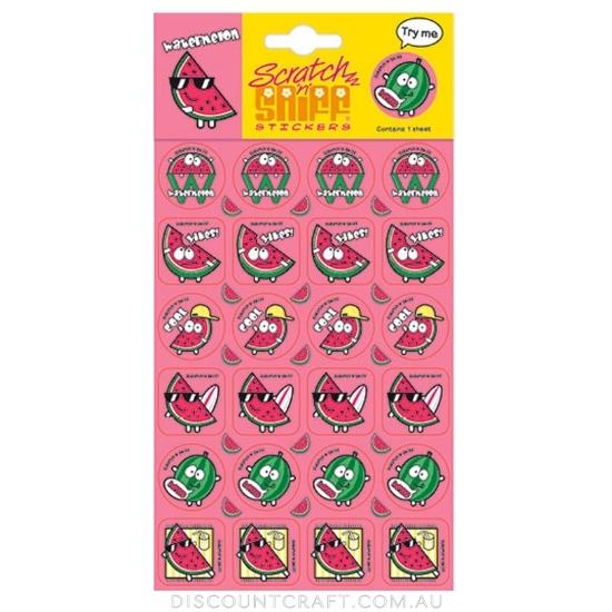 Scratch n Sniff Stickers Watermelon Scented