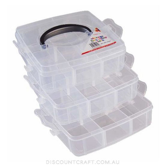 Portacraft Craft Storage Box - 23 Compartment Organiser (345 x 210