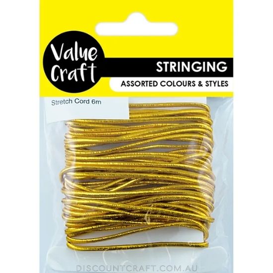 Stretch Elastic Cord 6m - Gold
