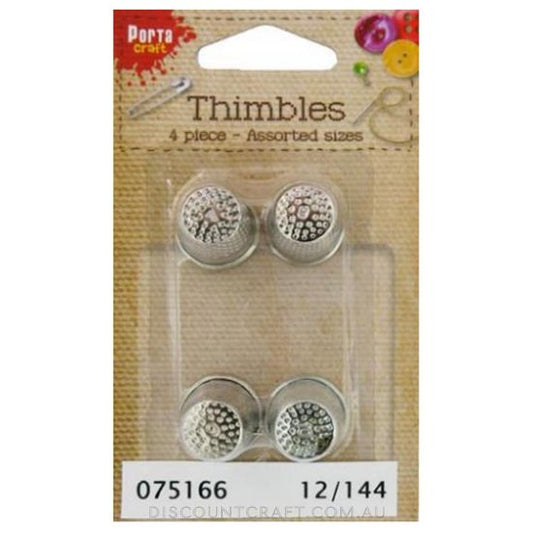 Thimbles Assorted Sizes 4pk
