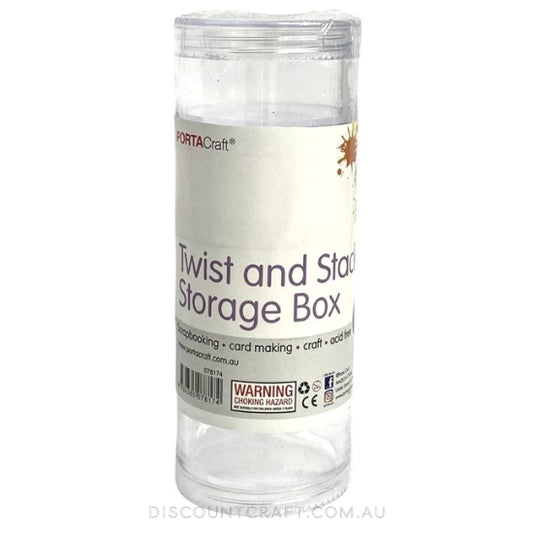 Craft Storage Box - Round Stackable 50mm 5pc