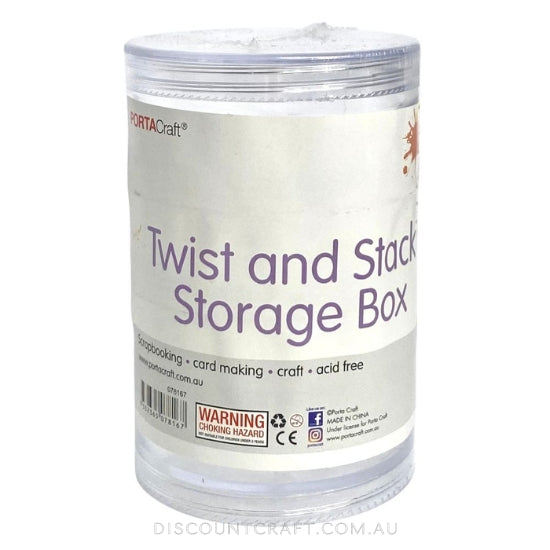 Craft Storage Box - Round Stackable 70mm 4pc