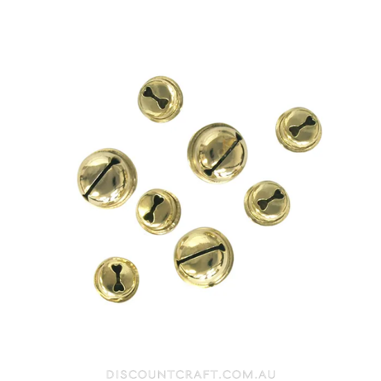 Sleigh Bells - Assorted Sizes 35pk - Gold