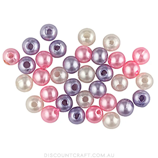 Plastic Pearl Beads 6mm 20g