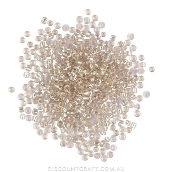 Glass Seed Beads 1.8mm 60g - Silver