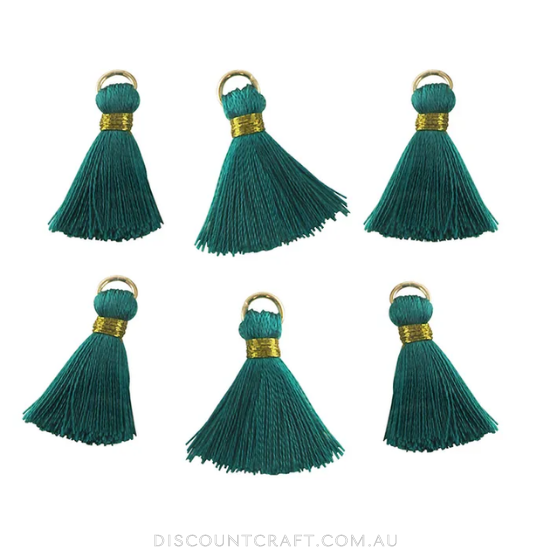 Tassels 2cm 6pk - Jade