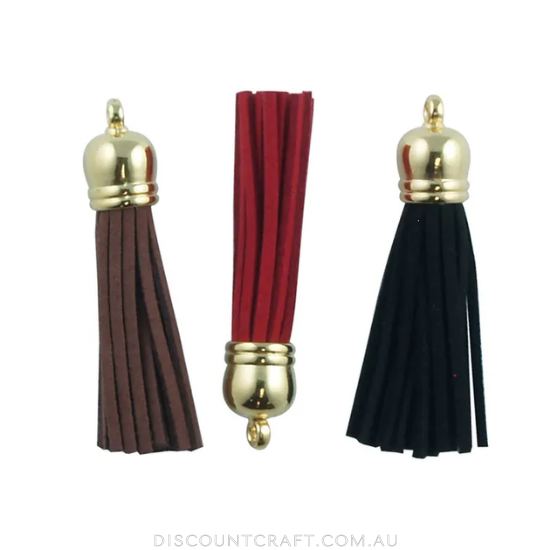 Suede Tassels 3pk - Assorted Colours
