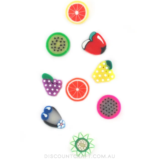 Fimo Fruit Beads - Round Assorted 10mm 30pk
