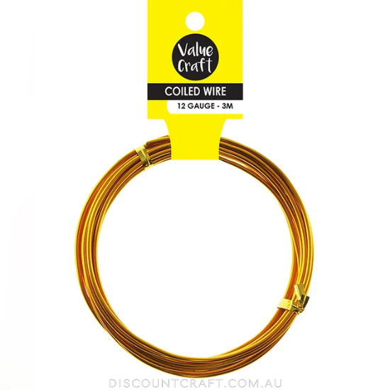 Craft Wire 12g 3m - Gold
