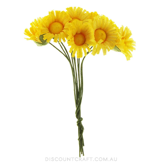 Daisy Flowers 10pk - Yellow