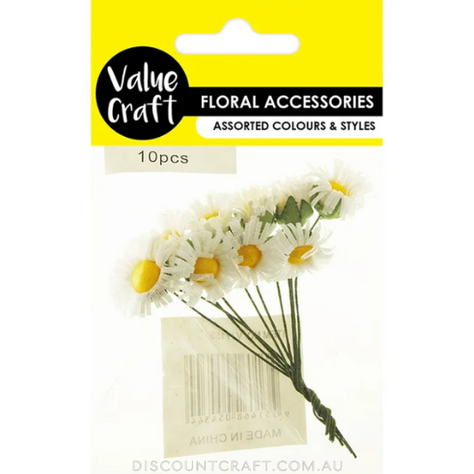 Daisy Flowers 10pk - White