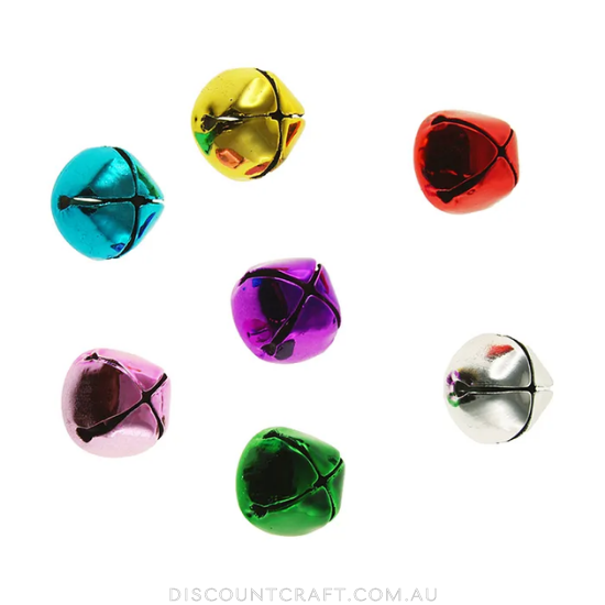 Sleigh Bells - 20mm Round 20pk - Bright Colours