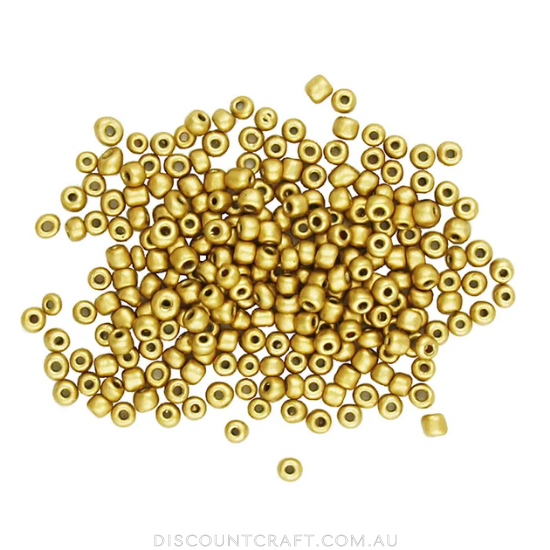 Seed Beads 3.6mm 60g - Metallic Gold