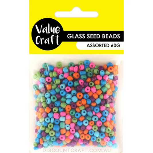 Seed Beads 3.6mm 60g - Multi Assorted