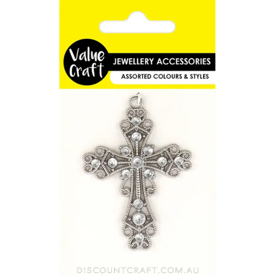 Crucifix 7cm 1pk - Silver