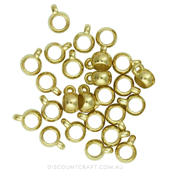 Charm Attachment Bead 6mm 50pk - Gold