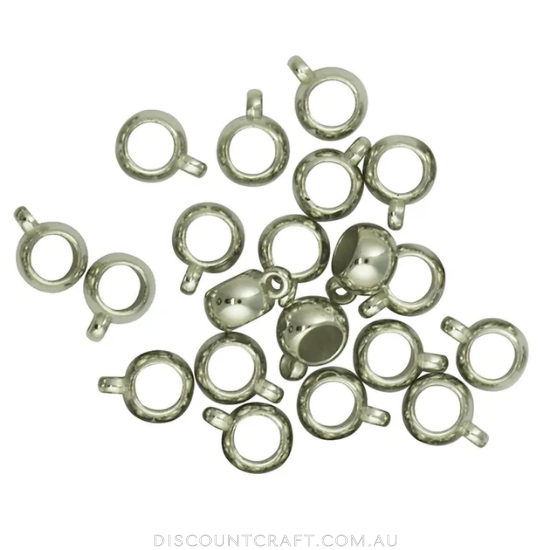 Charm Attachment Bead 8mm 40pk - Silver