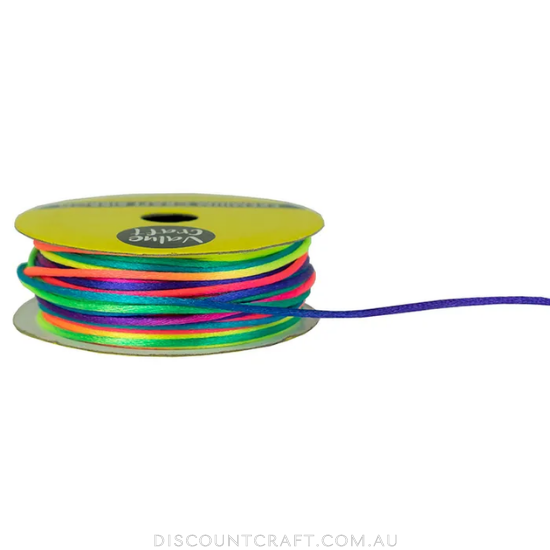 Satin Cord 1mm 7m - Rainbow