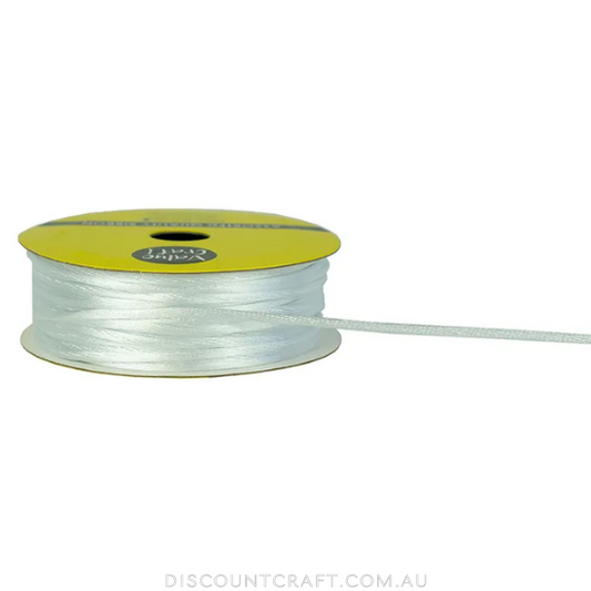 Satin Cord 1mm 7m - White