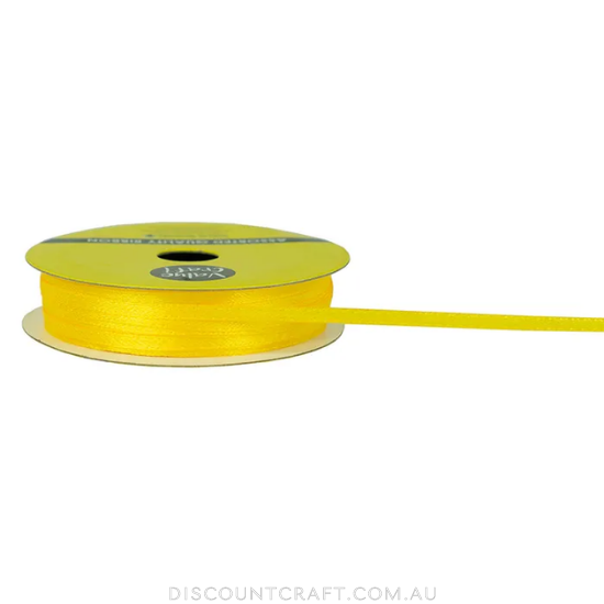 Satin Ribbon 3mm 15m - Bright Yellow