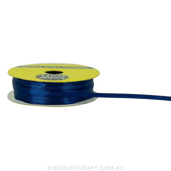 Satin Ribbon 3mm 15m - Navy