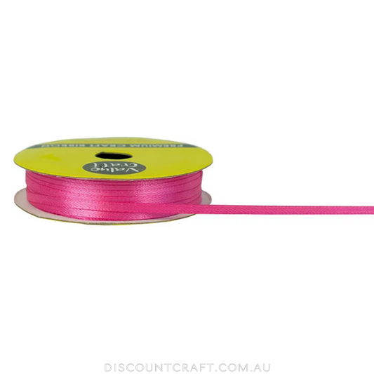 Satin Ribbon 3mm 15m - Rose