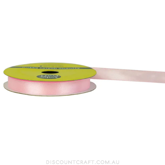 Polyester Satin Ribbon 10mm 10m - Baby Pink