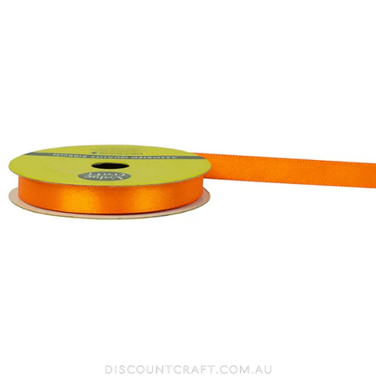 Polyester Satin Ribbon 10mm 10m - Orange