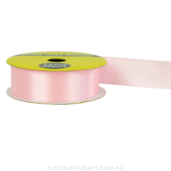 Polyester Satin Ribbon 22mm 3m - Baby Pink