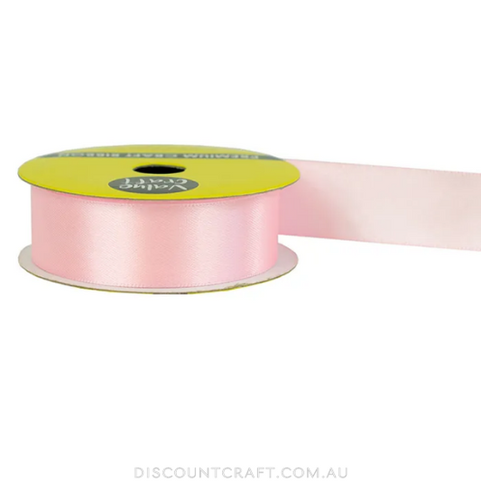 Polyester Satin Ribbon 22mm 3m - Baby Pink