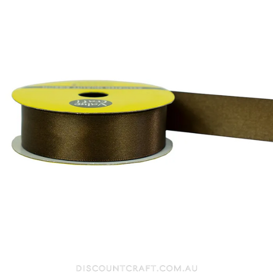 Polyester Satin Ribbon 22mm 3m - Chocolate