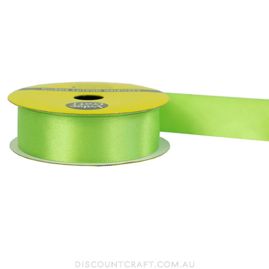 Polyester Satin Ribbon 22mm 3m - Lime Green